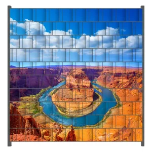 Rabatt Zaunsichtschutz Hufeisenförmiger Mäander des Colorado River Breite 200 cm x Höhe 140 cm