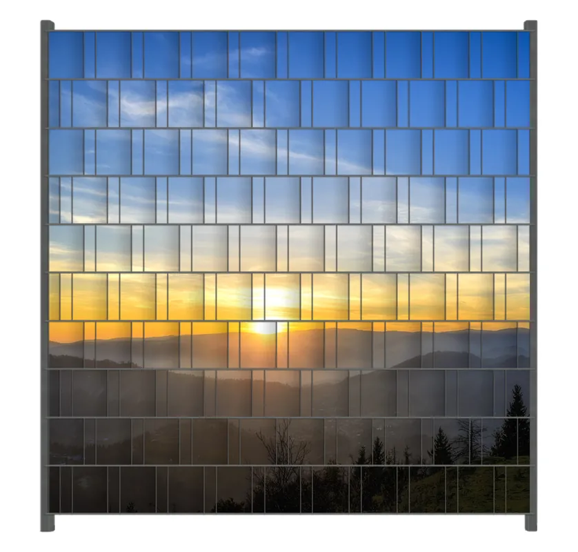 Gratis Versand Zaunsichtschutz Sonnenaufgang über dem Schwarzwald Breite 250 cm x Höhe 140 cm