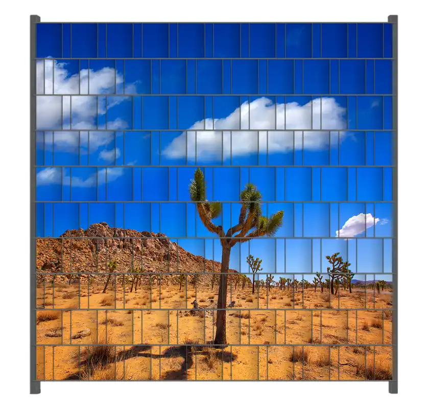 Top-Angebot Zaunsichtschutz Palmlilie im Nationalpark Yucca Valley Wüstenlandschaft Breite 200 cm x Höhe 200 cm