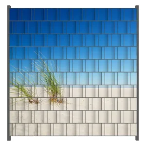 Begrenztes Angebot Zaunsichtschutz Sandstrand unter blauem Himmel Breite 250 cm x Höhe 200 cm