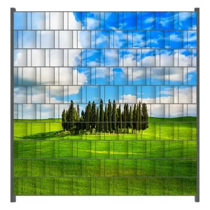 Sale Zaunsichtschutz Kleiner Wald inmitten einer weiten Wiese Breite 200 cm x Höhe 180 cm