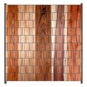 Günstig Zaunsichtschutz Holzmuster - Oberfläche mit Holzmaserung VIII Breite 200 cm x Höhe 200 cm