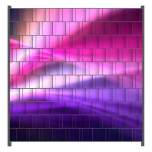 Billig Zaunsichtschutz Abstrakte Formen und Linien in pink lila Breite 250 cm x Höhe 200 cm