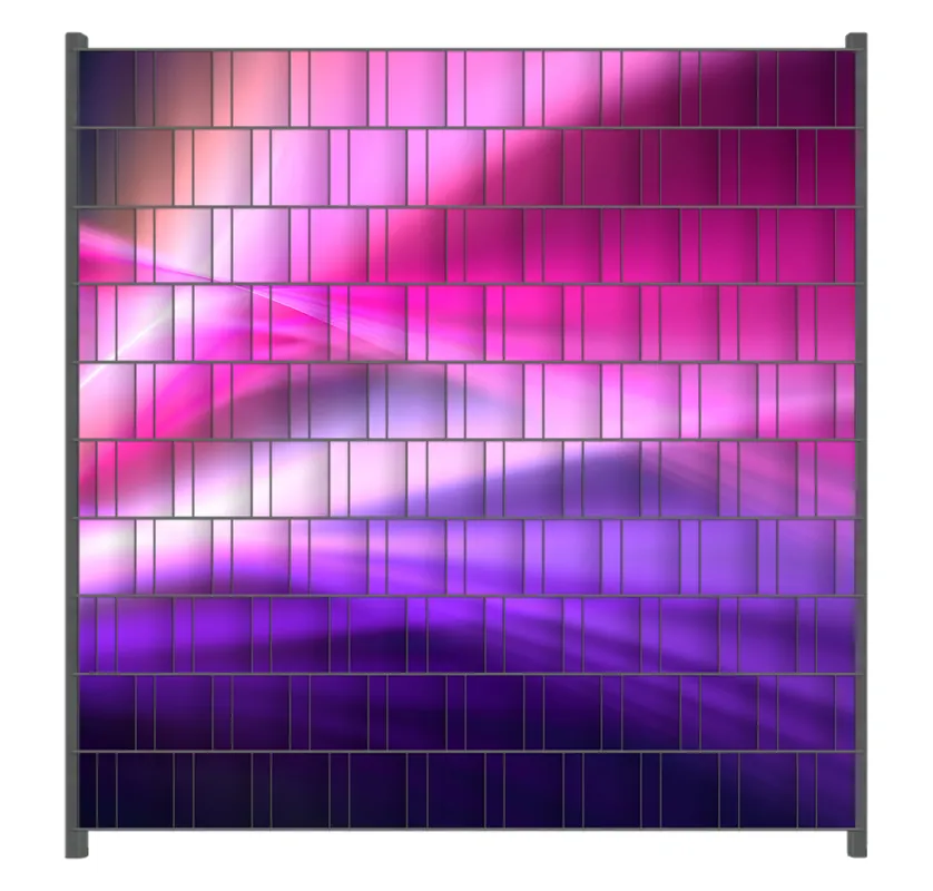 Billig Zaunsichtschutz Abstrakte Formen und Linien in pink lila Breite 250 cm x Höhe 200 cm