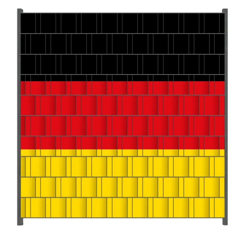 Jetzt Kaufen Zaunsichtschutz Deutsche Flagge Breite 200 cm x Höhe 200 cm
