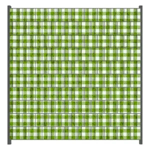 Preisknaller Zaunsichtschutz Muster einer Tischdecke in grün und weiß kariert Breite 200 cm x Höhe 140 cm