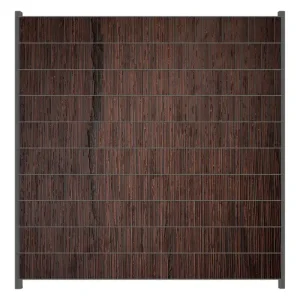 Preisknaller Zaunsichtschutz Holz-Optik Textur dunkelbraunes Holz Breite 200 cm x Höhe 140 cm