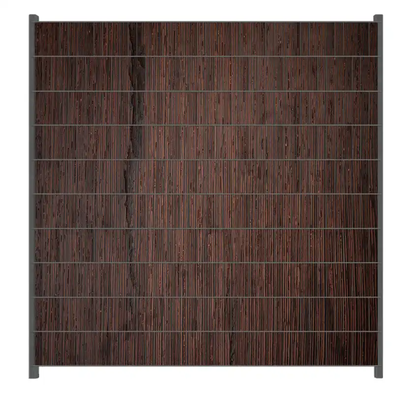 Preisknaller Zaunsichtschutz Holz-Optik Textur dunkelbraunes Holz Breite 200 cm x Höhe 140 cm