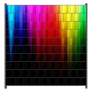 Preisknaller Zaunsichtschutz Bunte Regenbogenstreifen auf Schwarz Breite 200 cm x Höhe 140 cm