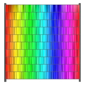 Highlight Zaunsichtschutz Regenbogenmuster - Farben rot, gelb, grün, blau, pink und rot Breite 200 cm x Höhe 180 cm