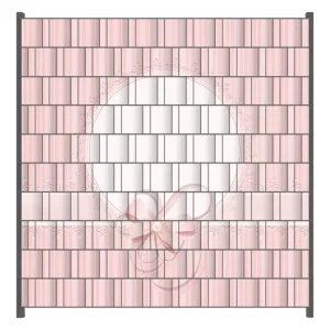 Markenware Zaunsichtschutz Geschenkkarte, Bänder, Spitzen und Schleifen in rosa Breite 200 cm x Höhe 200 cm