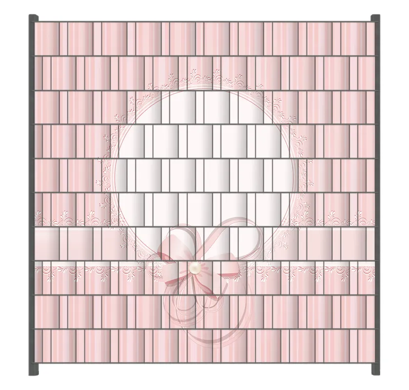 Markenware Zaunsichtschutz Geschenkkarte, Bänder, Spitzen und Schleifen in rosa Breite 200 cm x Höhe 200 cm