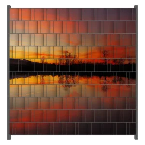Jetzt Kaufen Zaunsichtschutz Abendrot am Himmel über einem See Breite 200 cm x Höhe 200 cm