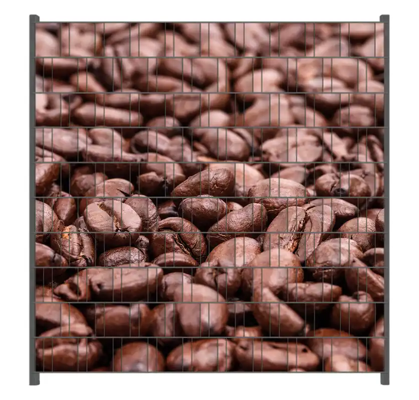 Billig Zaunsichtschutz Frisch geröstete Kaffeebohnen Breite 200 cm x Höhe 200 cm