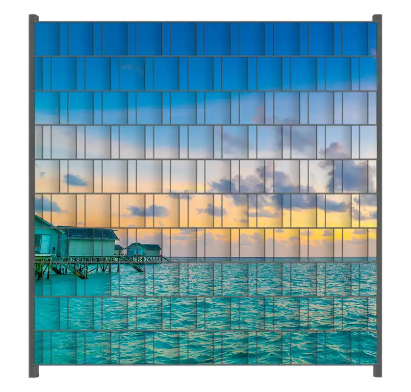 Expressversand Zaunsichtschutz Wasserhäuser auf den Malediven Breite 200 cm x Höhe 180 cm