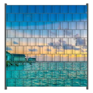 Kracherpreis Zaunsichtschutz Wasserhäuser auf den Malediven Breite 250 cm x Höhe 200 cm