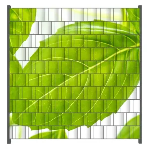 Geprüft Zaunsichtschutz Frische Basilikumblätter Breite 250 cm x Höhe 180 cm