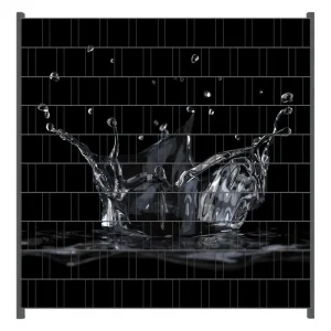 Must-Have Zaunsichtschutz Aufspritzendes Wasser Breite 200 cm x Höhe 200 cm