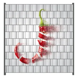 Top-Preis Zaunsichtschutz Chilischote löst sich in Pulver auf Breite 200 cm x Höhe 200 cm