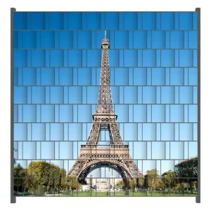 Preisreduziert Zaunsichtschutz Pariser Eiffelturm Breite 250 cm x Höhe 180 cm