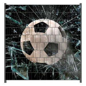 Garantierte Lieferung Zaunsichtschutz Fußball - im Fenster, Splitter und Glas Breite 200 cm x Höhe 200 cm