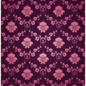 Glasbild Blumenmuster Damast in pink lila 55 x 55 cm Direkt Vom Hersteller