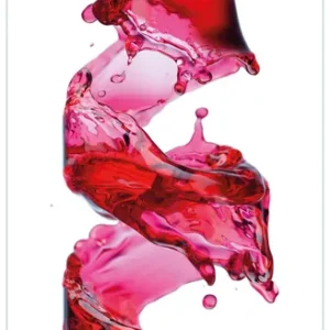 Aktuell Glasbild Flasche mit roter Brause - Wirbelsturm 32 x 80 cm
