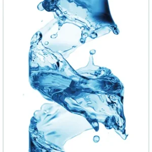 Glasbild Strudel in der Wasserflasche 32 x 80 cm Markenprodukt