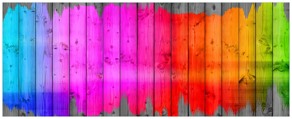Glasbild Holzpaneel - Bemaltes buntes Holz 60 x 90 cm Saisonangebot