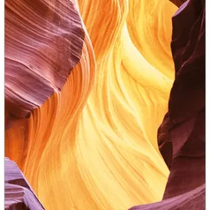Aktuell Glasbild Schlucht aus Sandstein in Arizona Antelope Canyon 60 x 90 cm