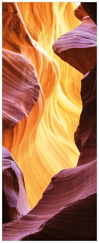 Glasbild Schlucht aus Sandstein in Arizona Antelope Canyon 50 cm Durchmesser. rund Jetzt Bestellen