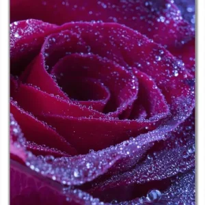 Selbstklebende Türtapete Rote Rosenblüte im Regen selbstklebende Folie mit Schutzlaminat, 93 x 205 cm Preisknaller
