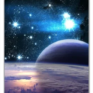 Finale Aktion Selbstklebende Türtapete Planeten im Weltall selbstklebende Folie mit Schutzlaminat, 100 x 220 cm