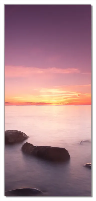 Garantierte Lieferung Selbstklebende Türtapete Nebel am See bei Sonnenuntergang selbstklebende Folie mit Schutzlaminat, 93 x 205 cm