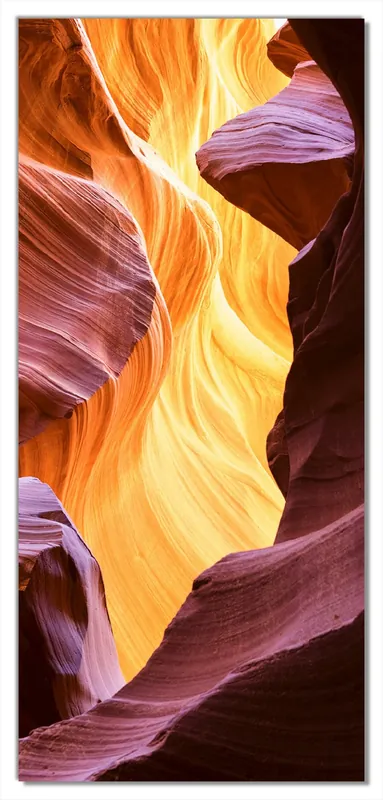 Kracherpreis Selbstklebende Türtapete Schlucht aus Sandstein in Arizona Antelope Canyon selbstklebende Folie mit Schutzlaminat, 93 x 205 cm
