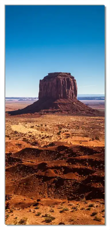 Selbstklebende Türtapete Monument Valley unter blauem Himmel selbstklebende Folie mit Schutzlaminat, 93 x 205 cm Finale Aktion