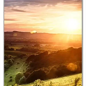 Begrenztes Angebot Selbstklebende Türtapete Farbenfroher Sonnenuntergang in England selbstklebende Folie, 93 x 205 cm