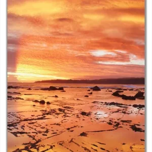 Selbstklebende Türtapete Wattwanderung am Meer bei Sonnenuntergang selbstklebende Folie, 93 x 205 cm Markenprodukt
