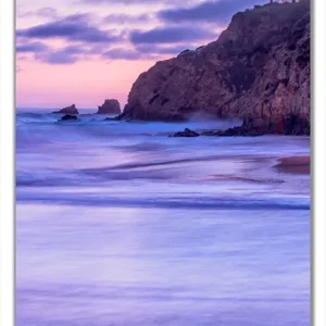 Aktuell Selbstklebende Türtapete Kalifornischer Strand am Abend mit Felsenküste selbstklebende Folie, 93 x 205 cm