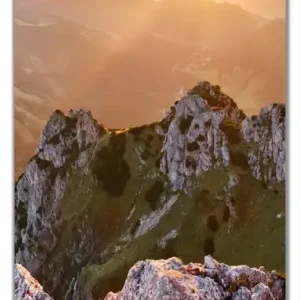 Top-Preis Selbstklebende Türtapete Berglandschaft mit Sonnenuntergang in der Slowakei selbstklebende Folie mit Schutzlaminat, 100 x 220 cm