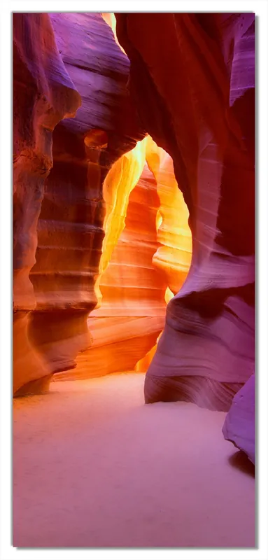 Kostenloser Versand Selbstklebende Türtapete Felsschlucht in Arizona USA - orange und violett selbstklebende Folie, 93 x 205 cm