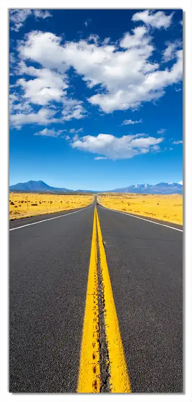 Kostenfreie Lieferung Selbstklebende Türtapete Route 89 in Arizona - Am Ende der Horizont selbstklebende Folie, 93 x 205 cm