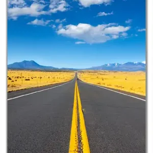 Selbstklebende Türtapete Route 89 in Arizona - Am Ende der Horizont selbstklebende Folie mit Schutzlaminat, 100 x 220 cm Schneller Versand