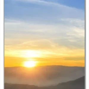 Abverkauf Selbstklebende Türtapete Sonnenaufgang über dem Schwarzwald selbstklebende Folie, 93 x 205 cm