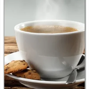 Highlight Selbstklebende Türtapete Heiße Tasse Kaffee mit Kaffeebohnen selbstklebende Folie, 100 x 220 cm