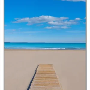 Expressversand Selbstklebende Türtapete Auf dem Holzweg zum blauen Meer selbstklebende Folie mit Schutzlaminat, 100 x 220 cm