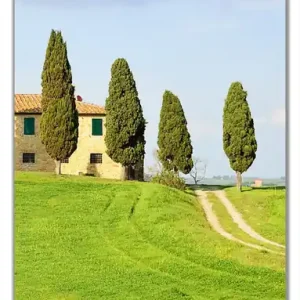 Heißes Angebot Selbstklebende Türtapete Villa auf einem Hügel in der Toskana selbstklebende Folie mit Schutzlaminat, 93 x 205 cm