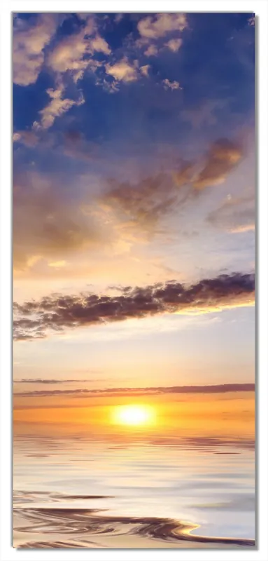 Selbstklebende Türtapete Sonnenuntergang über dem Wasser selbstklebende Folie mit Schutzlaminat, 100 x 220 cm Gratis Versand