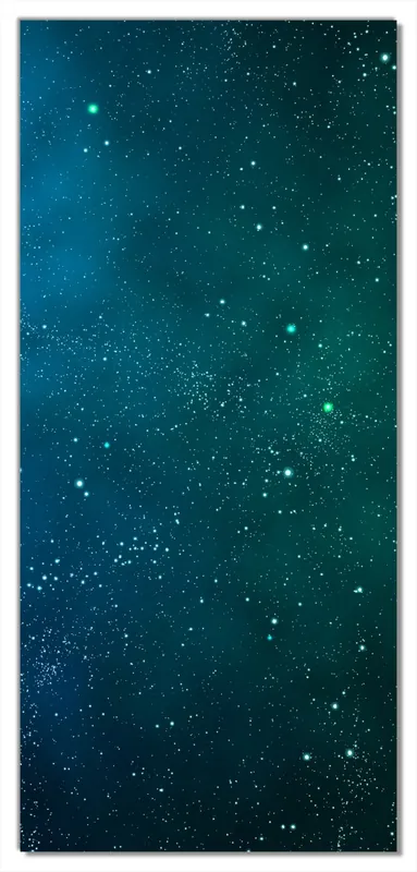Selbstklebende Türtapete Sternenhimmel - Milchstraße und Sterne bei Nacht selbstklebende Folie mit Schutzlaminat, 100 x 220 cm Finale Aktion
