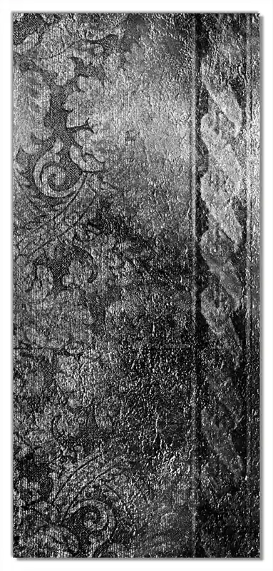 Must-Have Selbstklebende Türtapete Schnörkelmuster in grau selbstklebende Folie mit Schutzlaminat, 93 x 205 cm